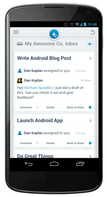 Asana Android - Mobile Inbox