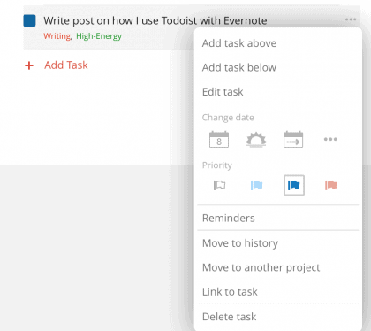 Todoist - Link Task